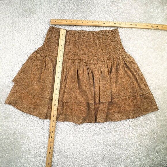 MinkPink Luca Mini Skirt Leopard Metallic Brown Black NEW - Picture 8 of 9